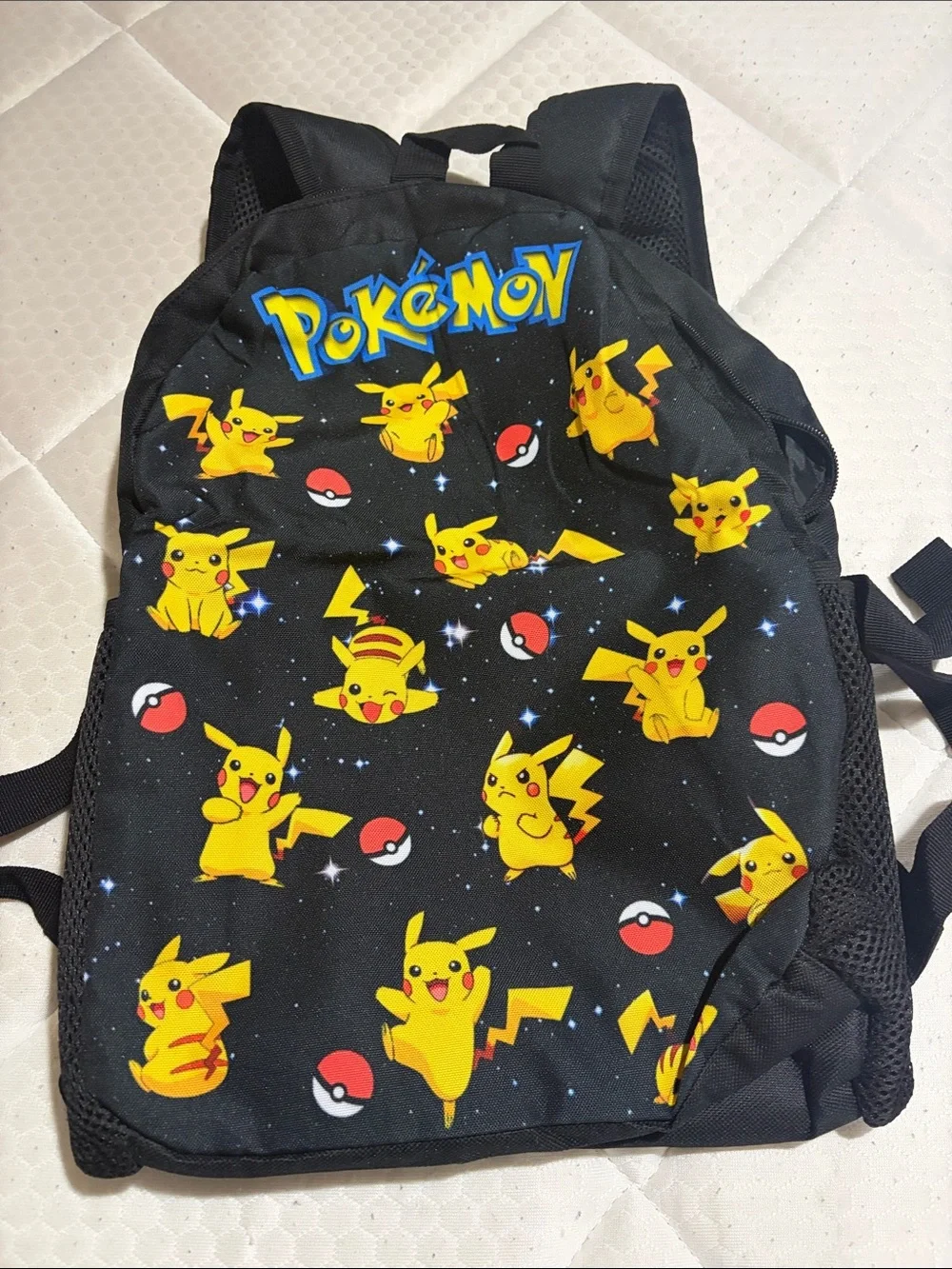 Kids Black Pikachu Backpack - Official Character Design